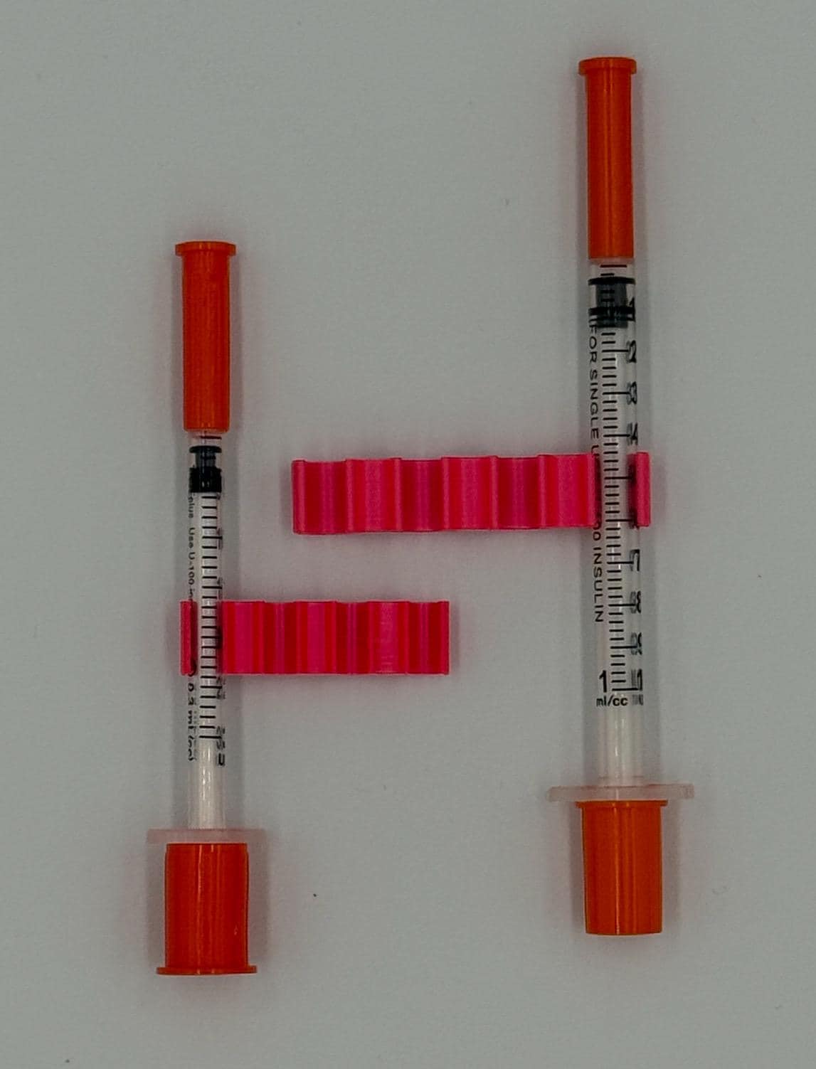 Syringe Clips | 3D Printed | Multiple Sizes | Fits 1mL 30G 0.5” & 0.3cc 31G | Organization | Storage | Grip Accessory for Easy Handling