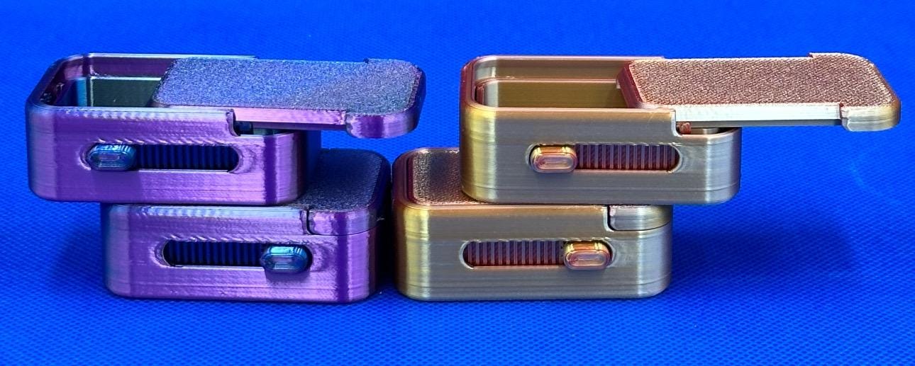 Mini Travel Pill Box (Slide Lock) | Vitamins | Medications | 2.36” x 1.4” x 0.8”