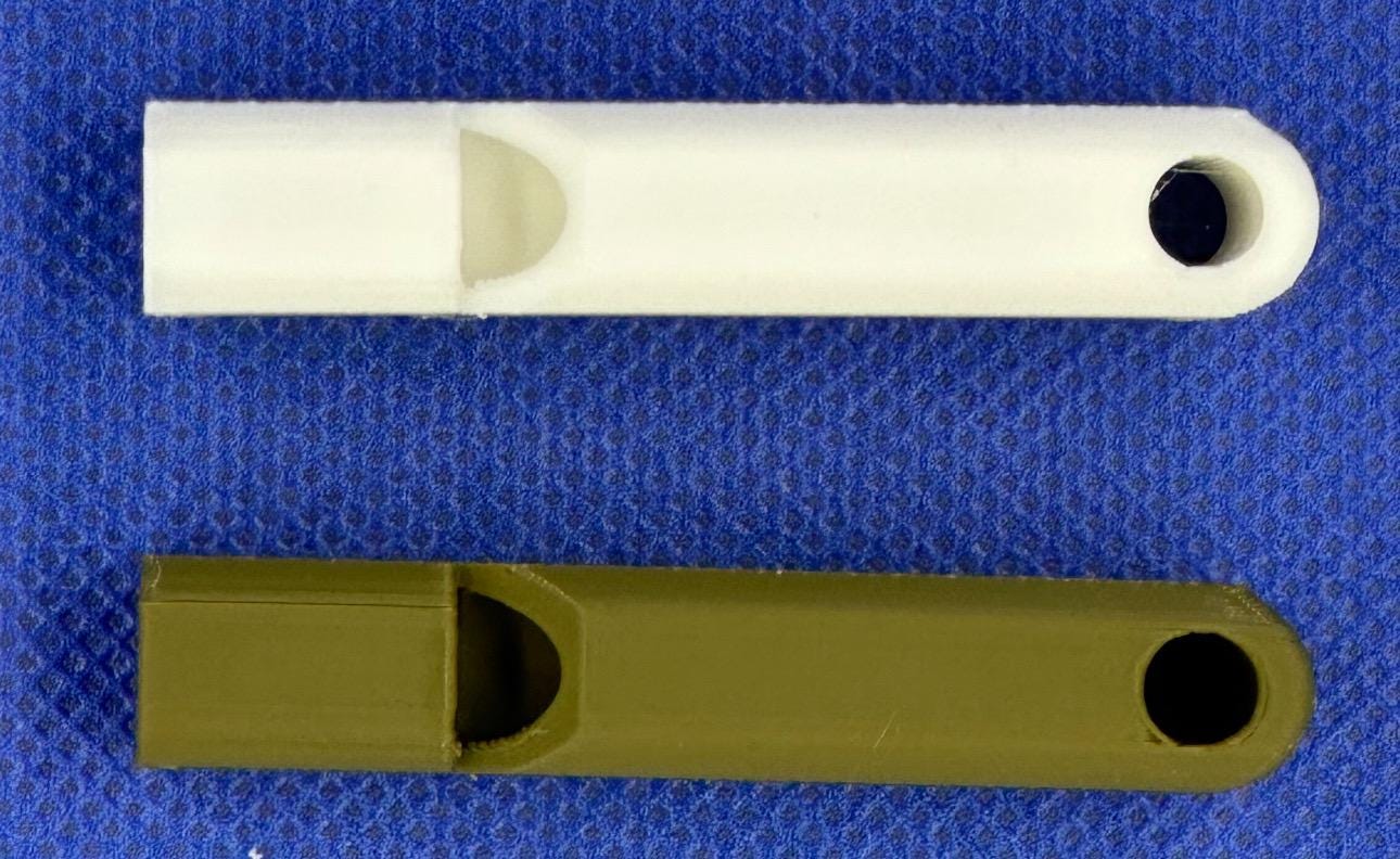 Durable 3D Printed Outdoor Whistle