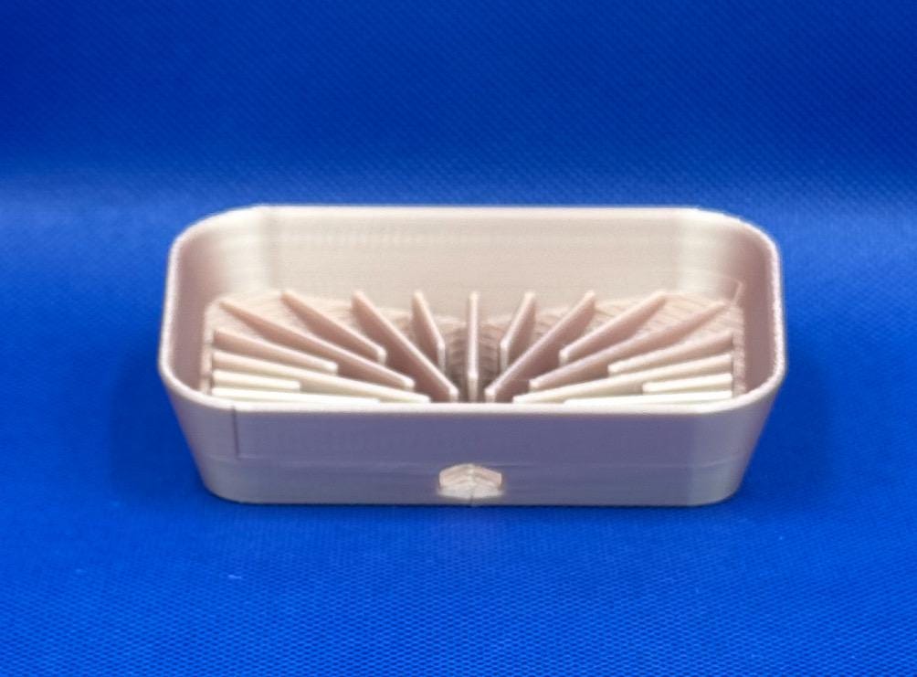 Modern 3D Printed Geometric Soap Dish - Sleek, Functional, and Stylish Bathroom Accessory