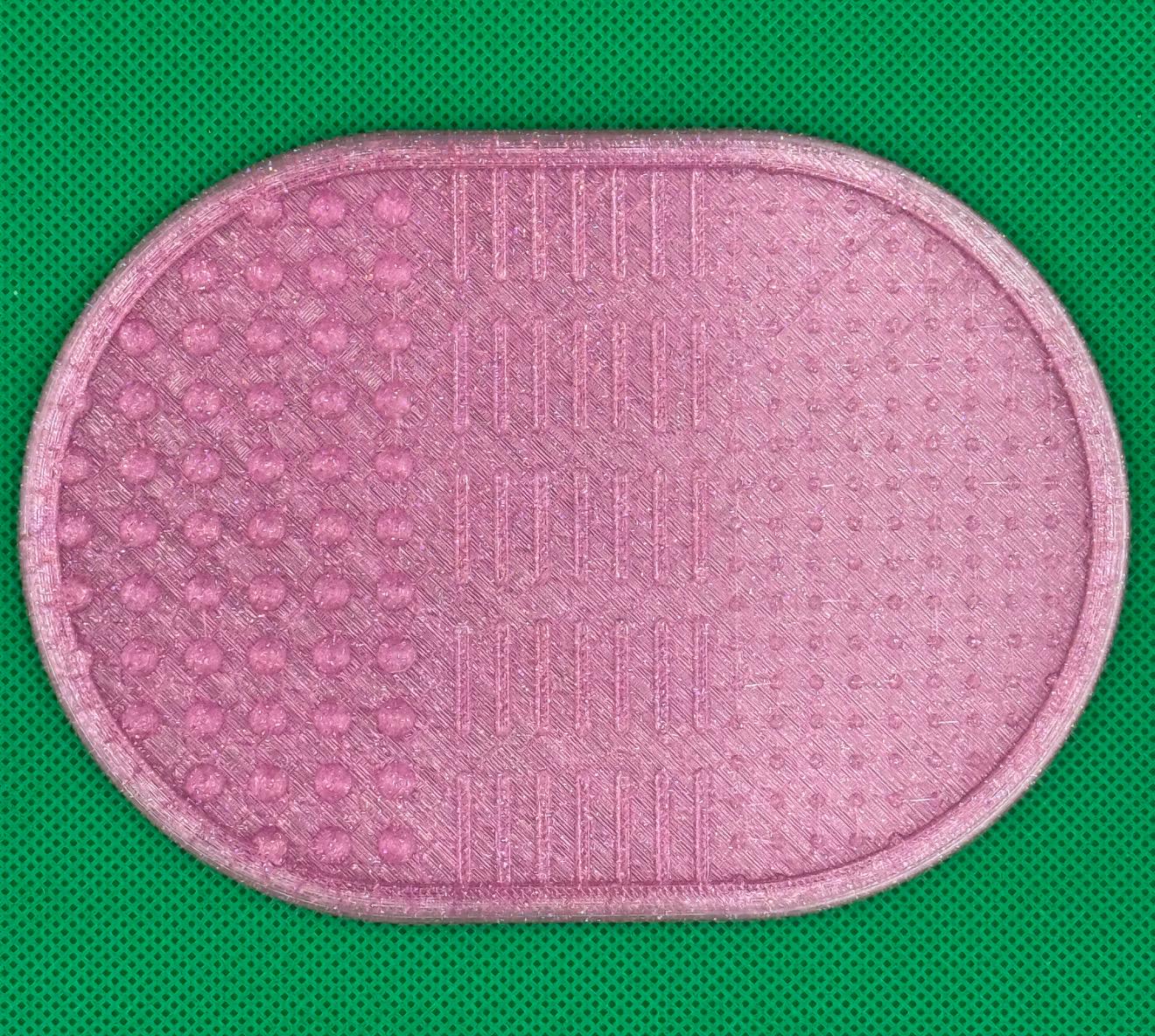 3D Printed Makeup Brush Cleaning Mat, Reusable, Eco-Friendly, Textured Design
