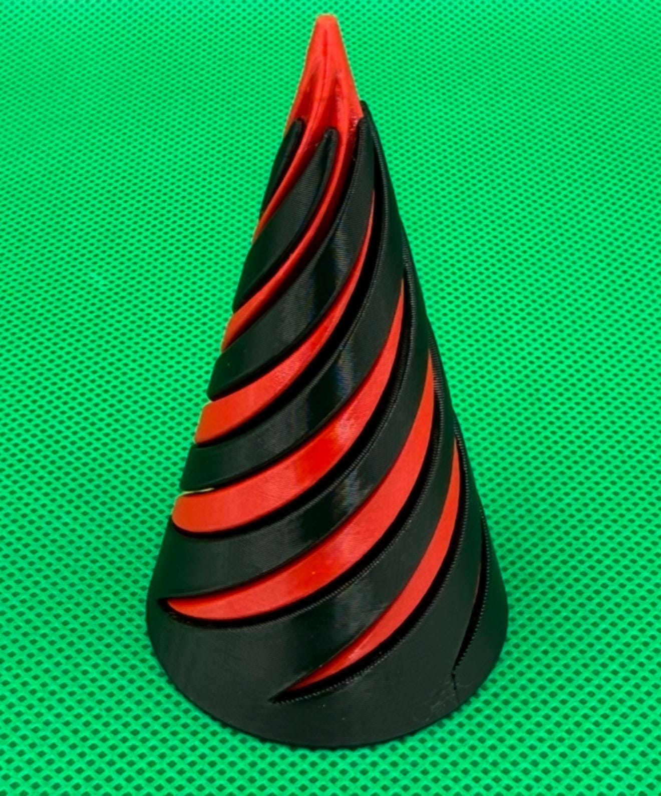 Fidget Toy | 3D Printed | Dynamic Vortex | Spiral | Passthrough | Birthday Gift | Stress Relief | Height ≈ 3” Tall