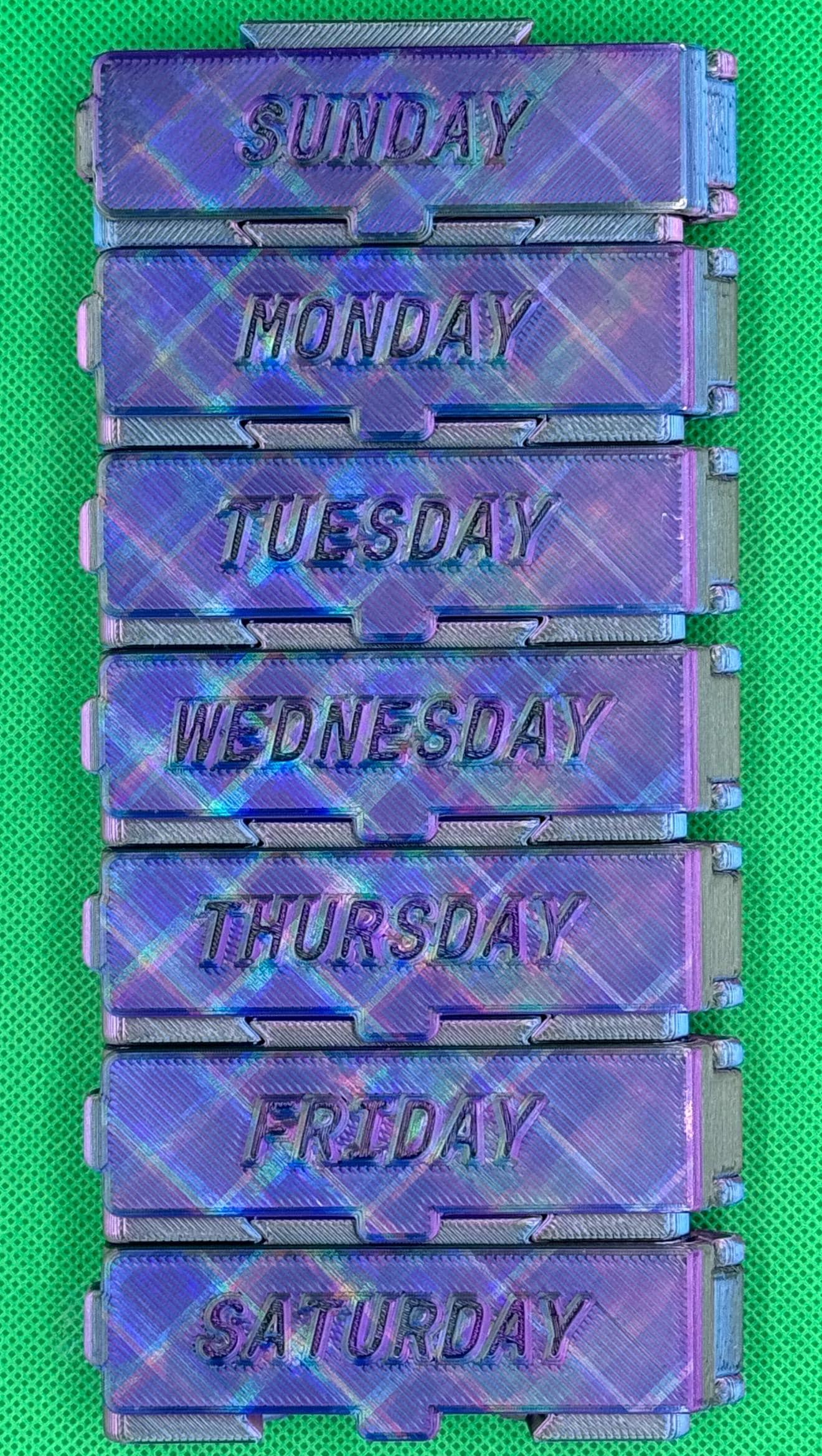 Weekly Pill Organizer | 7 Day Medication | Vitamins | Supplements | Multiple Colors | Modular | Modern Pill Box | Detachable | 3D Printed