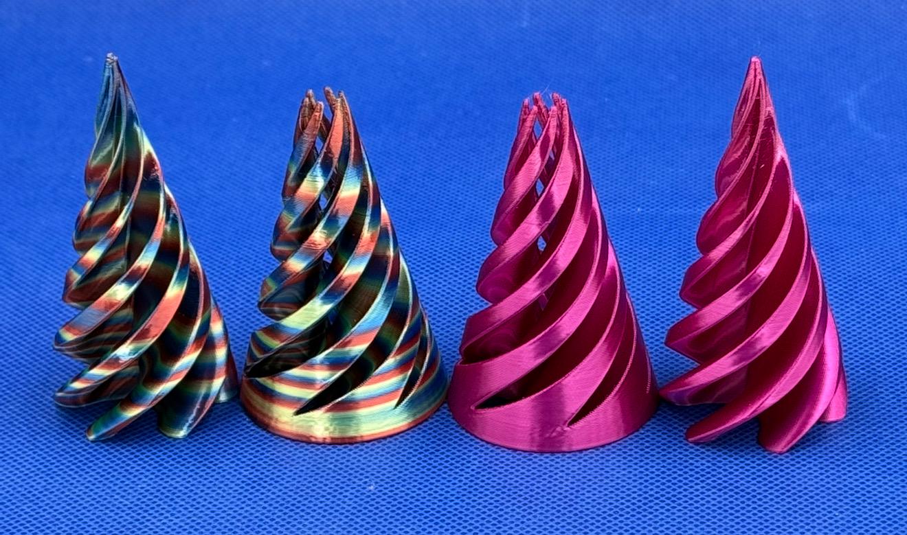 Fidget Toy | 3D Printed | Dynamic Vortex | Spiral | Passthrough | Birthday Gift | Stress Relief | Height ≈ 3” Tall