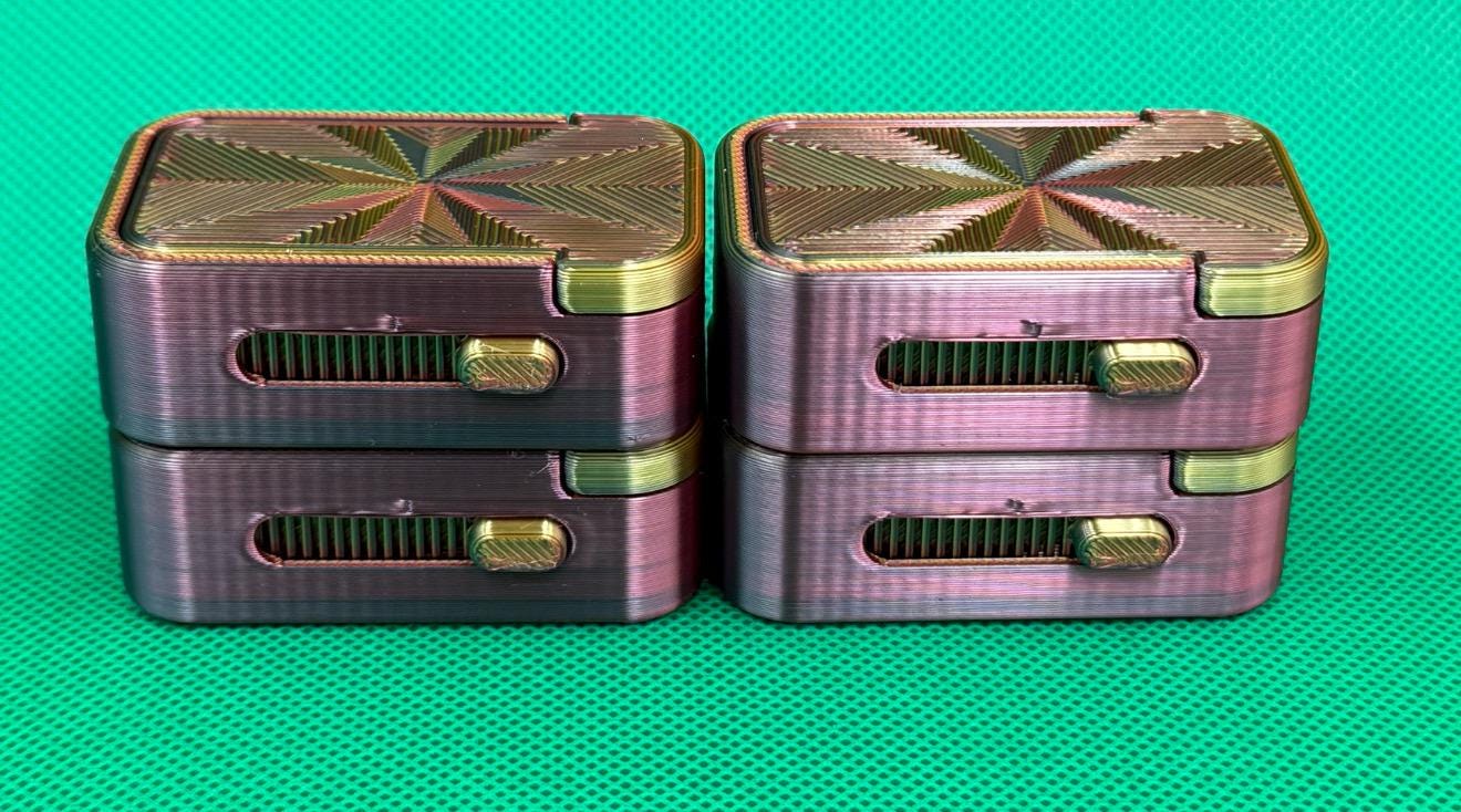 Mini Travel Pill Box (Slide Lock) | Vitamins | Medications | 2.36” x 1.4” x 0.8”