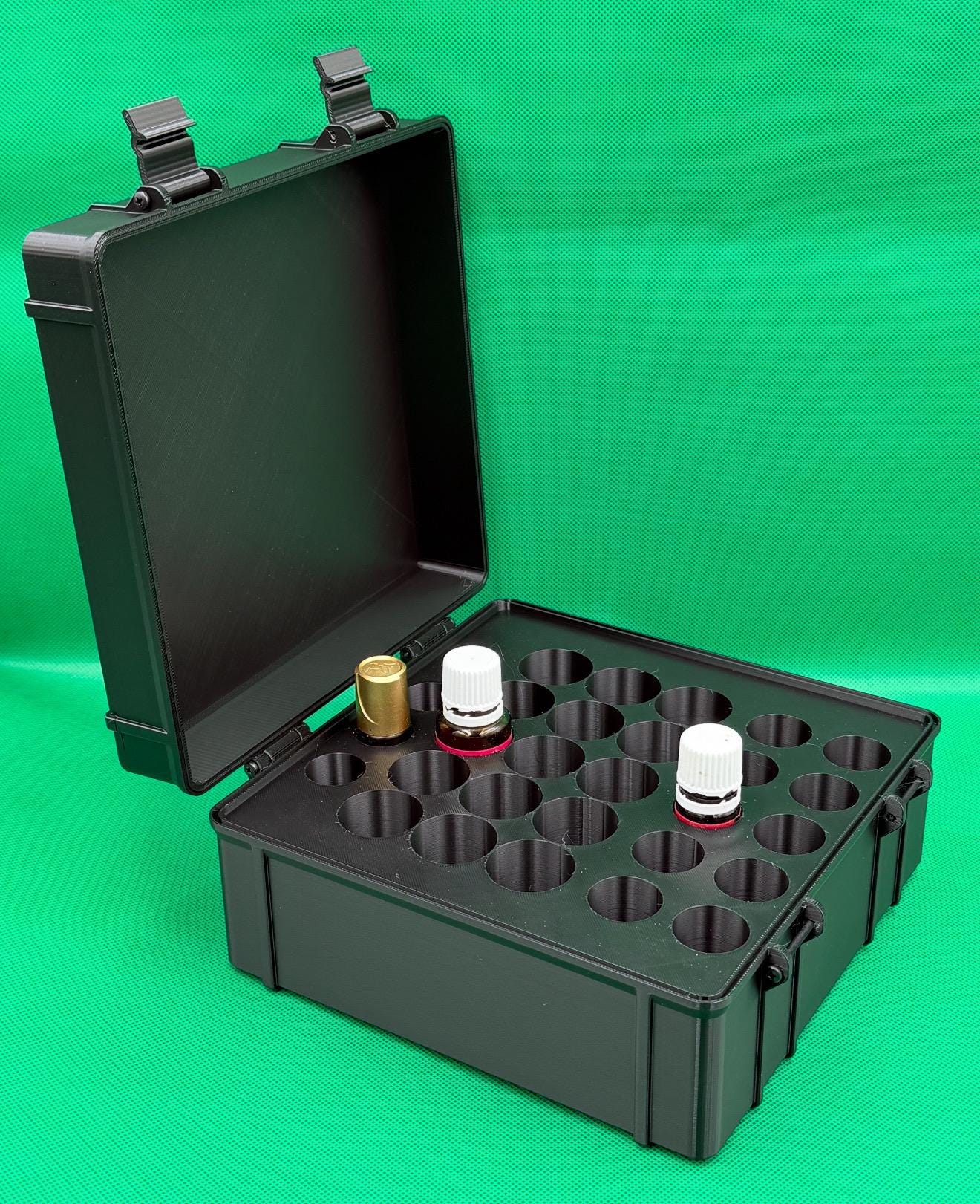 Deluxe 3D Printed Essential Oil Travel Storage Box for Young Living – Holds 5 mL, 15 mL, Roll-On Size
