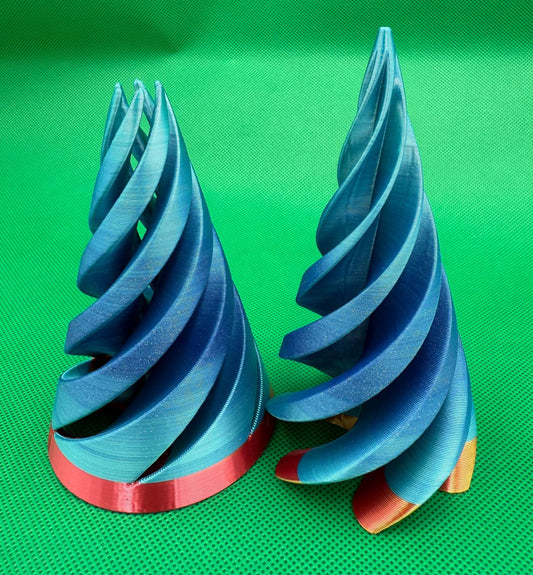 XL Fidget Toy | Spiral | Jumbo | Dynamic Vortex | 3D Printed | Passthrough | Birthday Gift | Stress Relief | Height ≈ 5” Tall