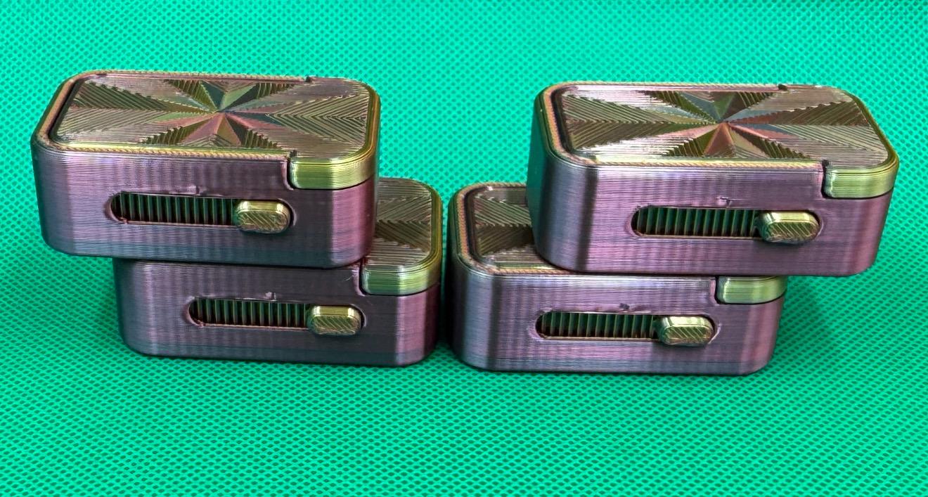 Mini Travel Pill Box (Slide Lock) | Vitamins | Medications | 2.36” x 1.4” x 0.8”