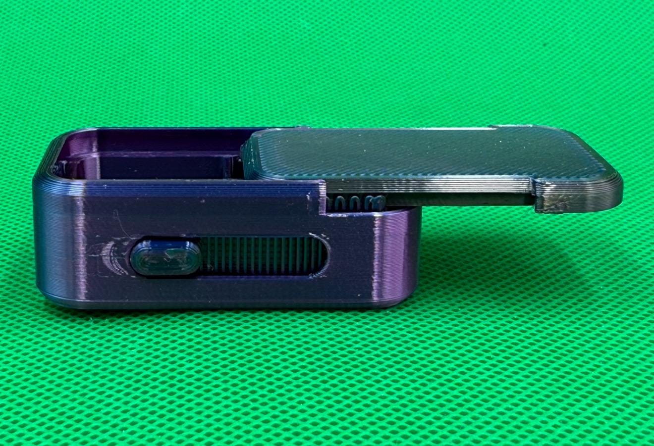 XS Pill Box with Compartments (Slide Lock) | Vitamins | Medications | 2.1” x 1.25” x 0.7”