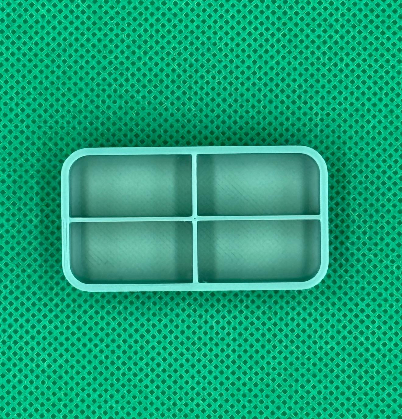 XS Pill Box with Compartments (Slide Lock) | Vitamins | Medications | 2.1” x 1.25” x 0.7”