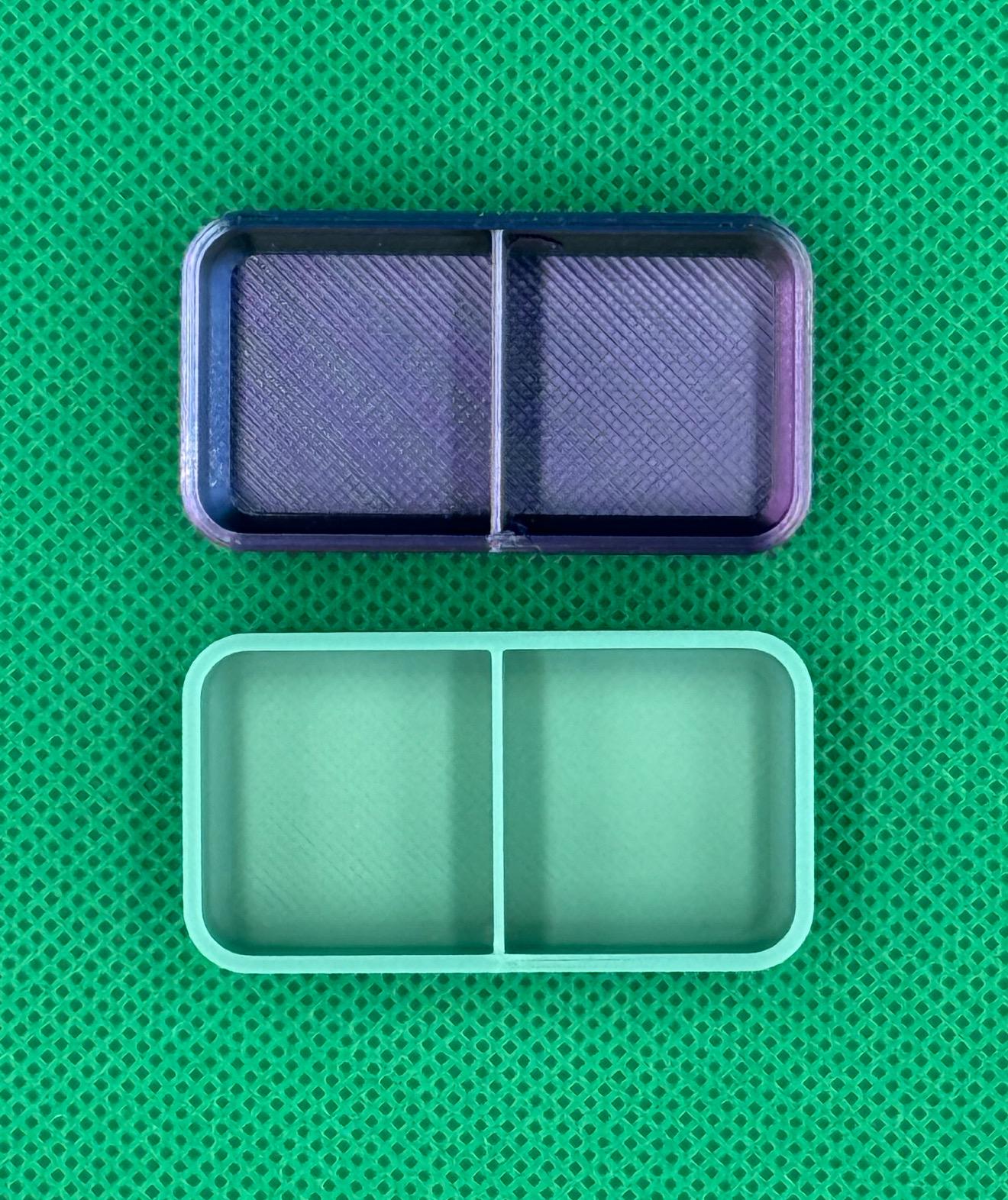 XS Pill Box with Compartments (Slide Lock) | Vitamins | Medications | 2.1” x 1.25” x 0.7”