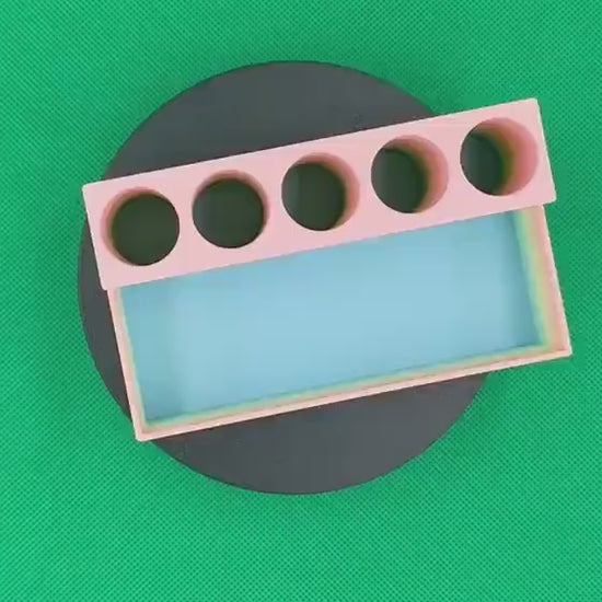 V2 Injector Pen Stand | 5-Slots | Swab Storage | Desk Organizer Stand for Peptide Injection Pens