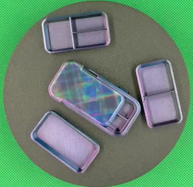 XS Pill Box with Compartments (Slide Lock) | Vitamins | Medications | 2.1” x 1.25” x 0.7”
