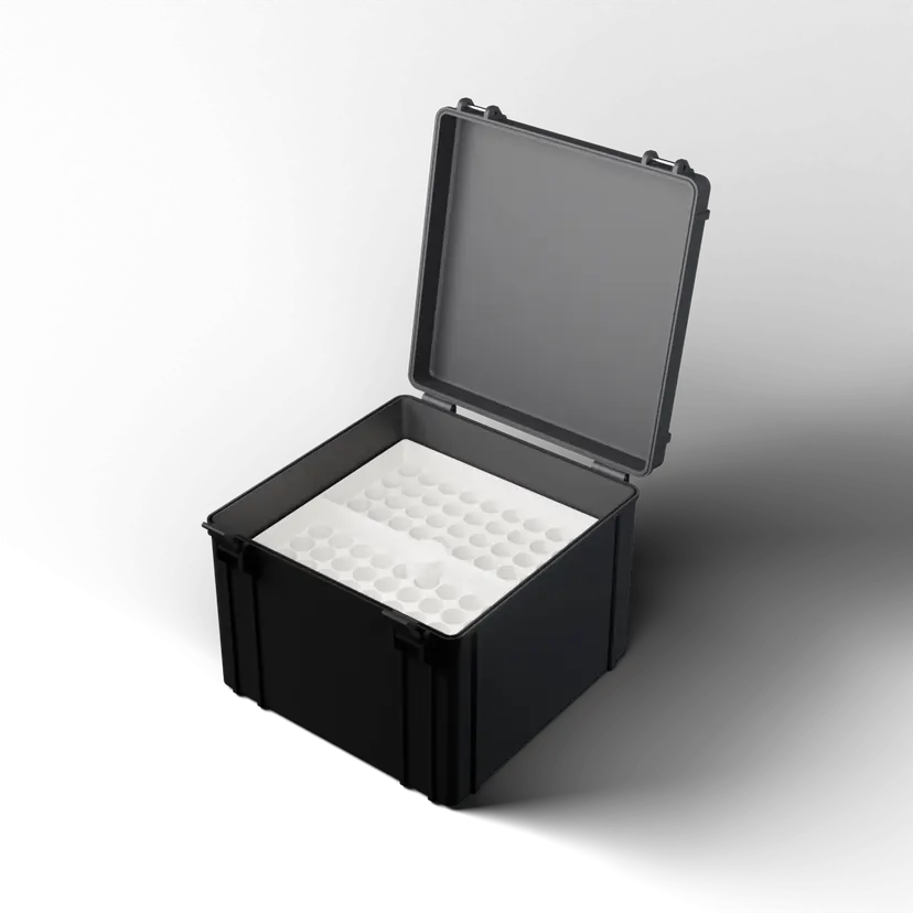 Open MEGA 200 to 300 slot case, studio render
