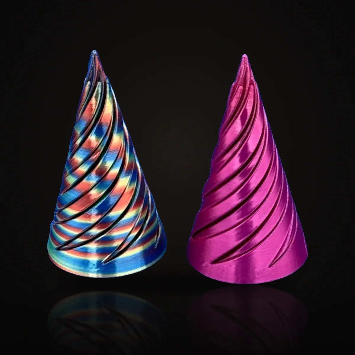 3D Printed Vortex Fidget Toy | Dynamic Spiral, Stress Relief | Height ≈ 3” Tall