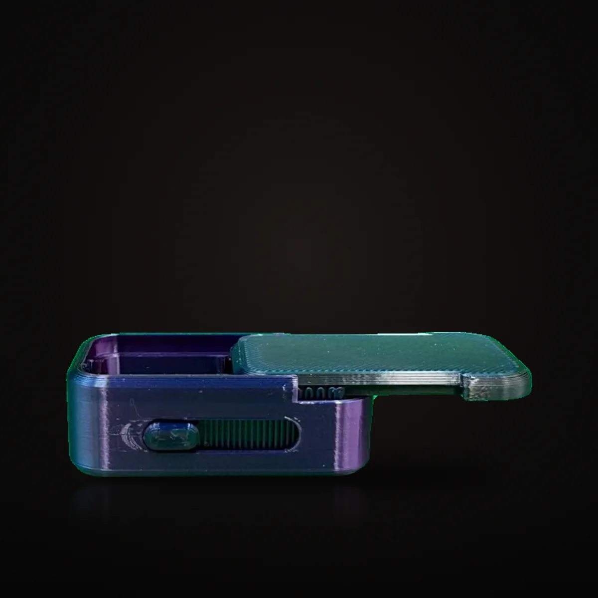 XS Pill Box with Compartments (Slide Lock) | Vitamins | 2.1” x 1.25” x 0.7”