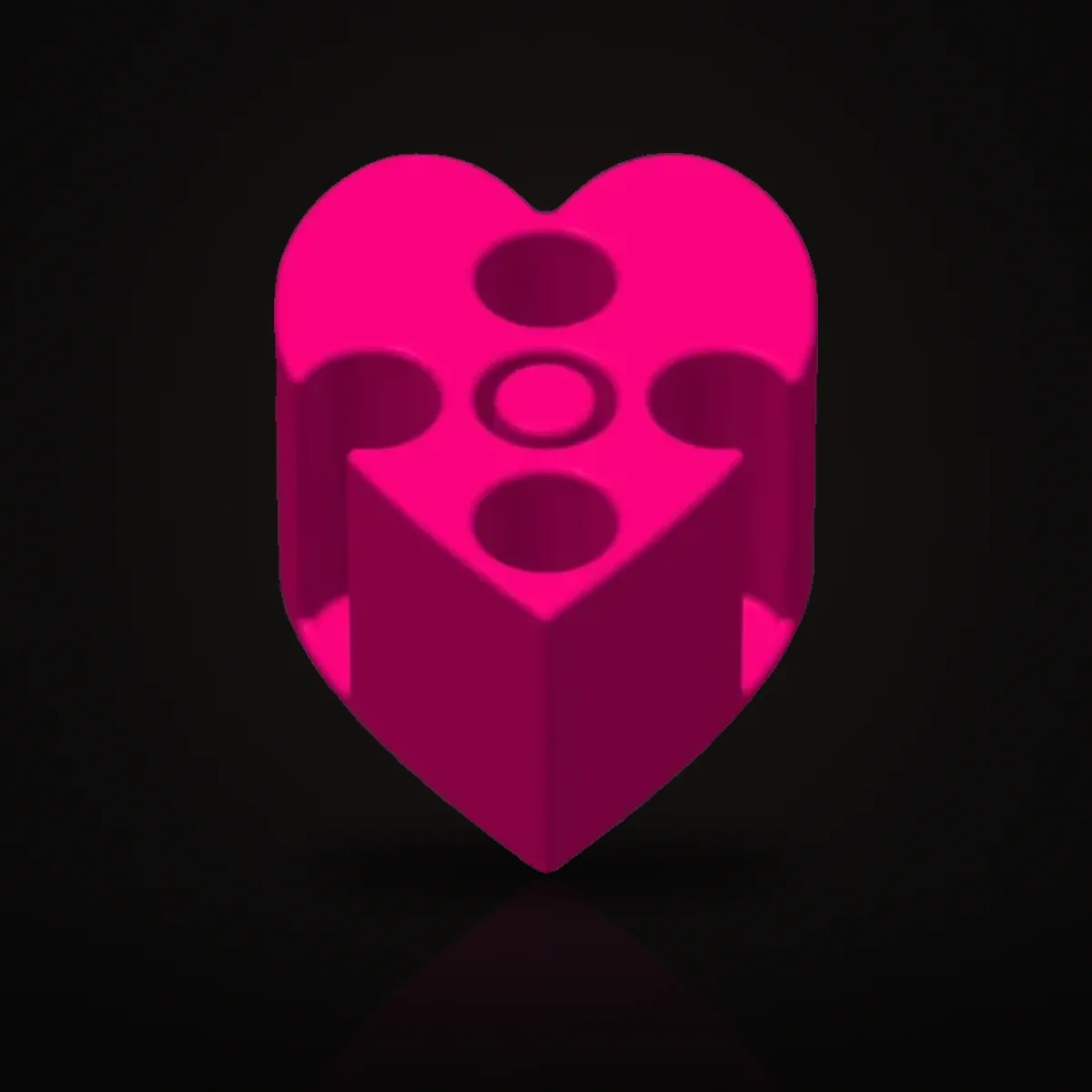 Heart-Shaped Cartridge Holder STL File: 3D Printing Purging Station (Digital Download)