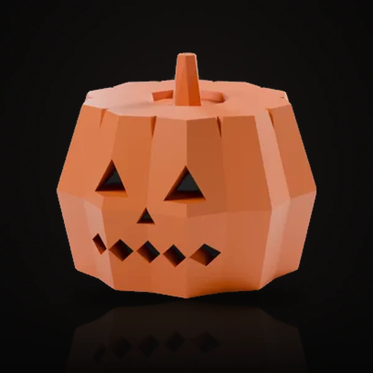 Faceted Pumpkin Lantern STL