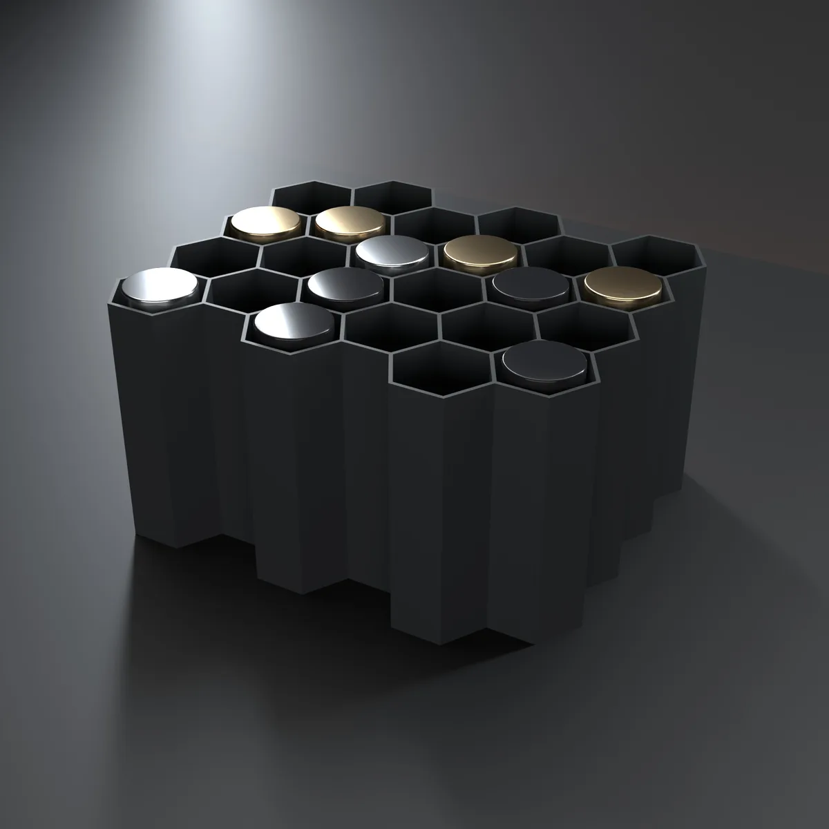 Honeycomb Lipstick Holder | 24 Slot Makeup Organizer for Lip Gloss, Mascara & Brushes